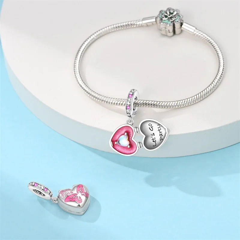 Romantic Pink 925 Silver Charm Bead - Top-Rated DIY Jewelry for 3mm Bracelets