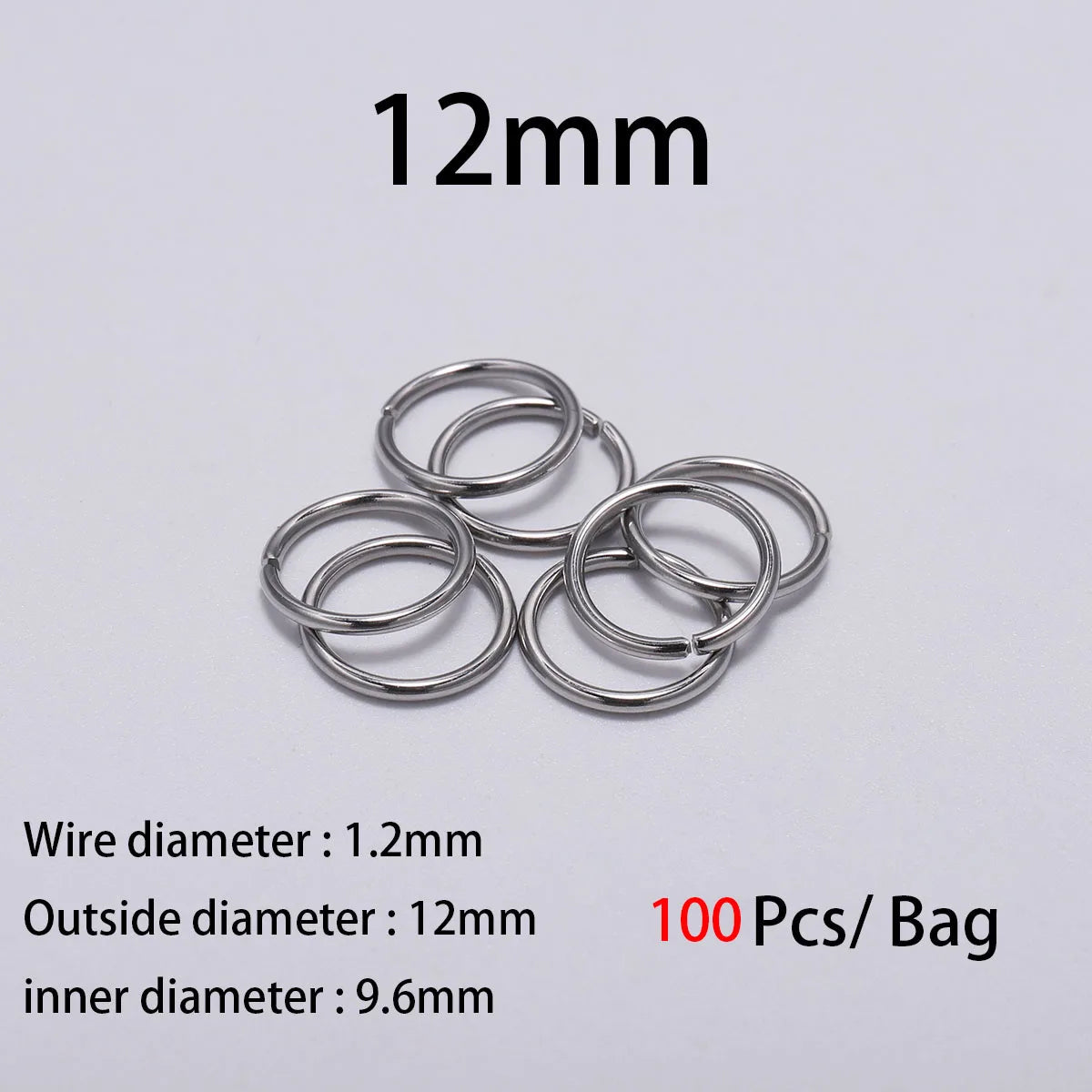 Stainless Steel Jump Rings - 30-200Pcs Open Loops for DIY Jewelry Making