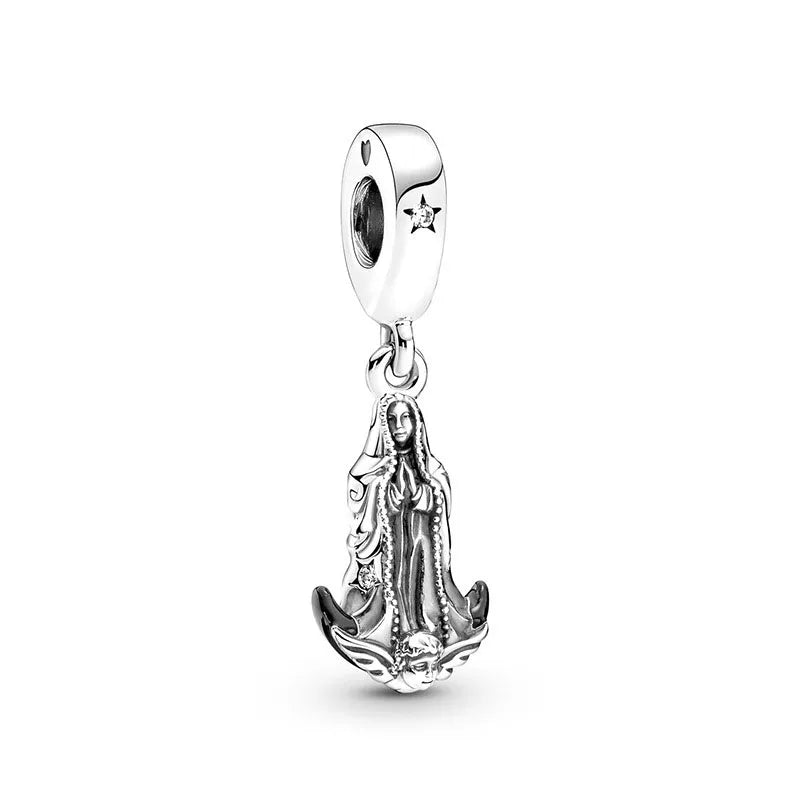 Snowflake Family Cat Mom Dangle Pendant - Top-Rated 925 Sterling Silver Jewelry for Bracelets