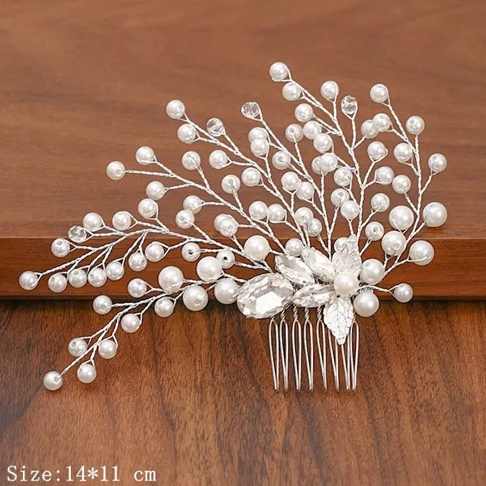 Silver Pearl Rhinestone Bridal Hair Combs - Top-Rated Wedding Hair Accessories for Women