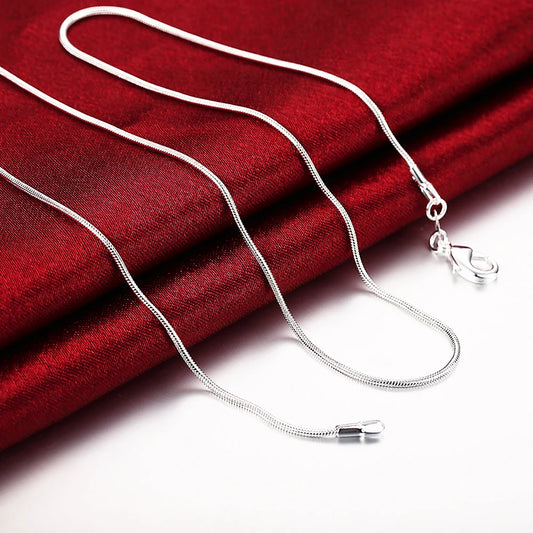 925 Sterling Silver Snake Chain Necklace Set - 10PCS, 16-30 Inch, 1mm - Top-Rated Fashion Jewelry for Men & Women