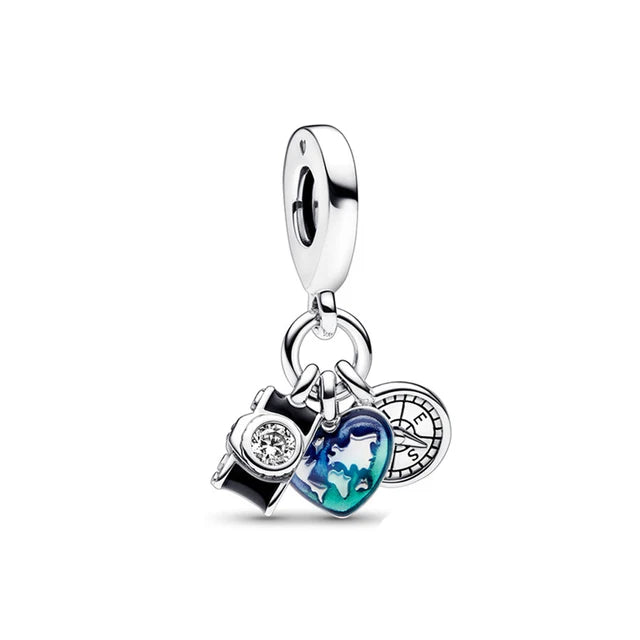 Snowflake Family Cat Mom Dangle Pendant - Top-Rated 925 Sterling Silver Jewelry for Bracelets