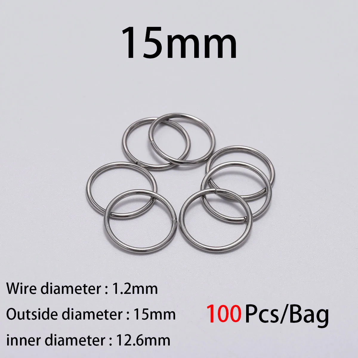 Stainless Steel Jump Rings - 30-200Pcs Open Loops for DIY Jewelry Making