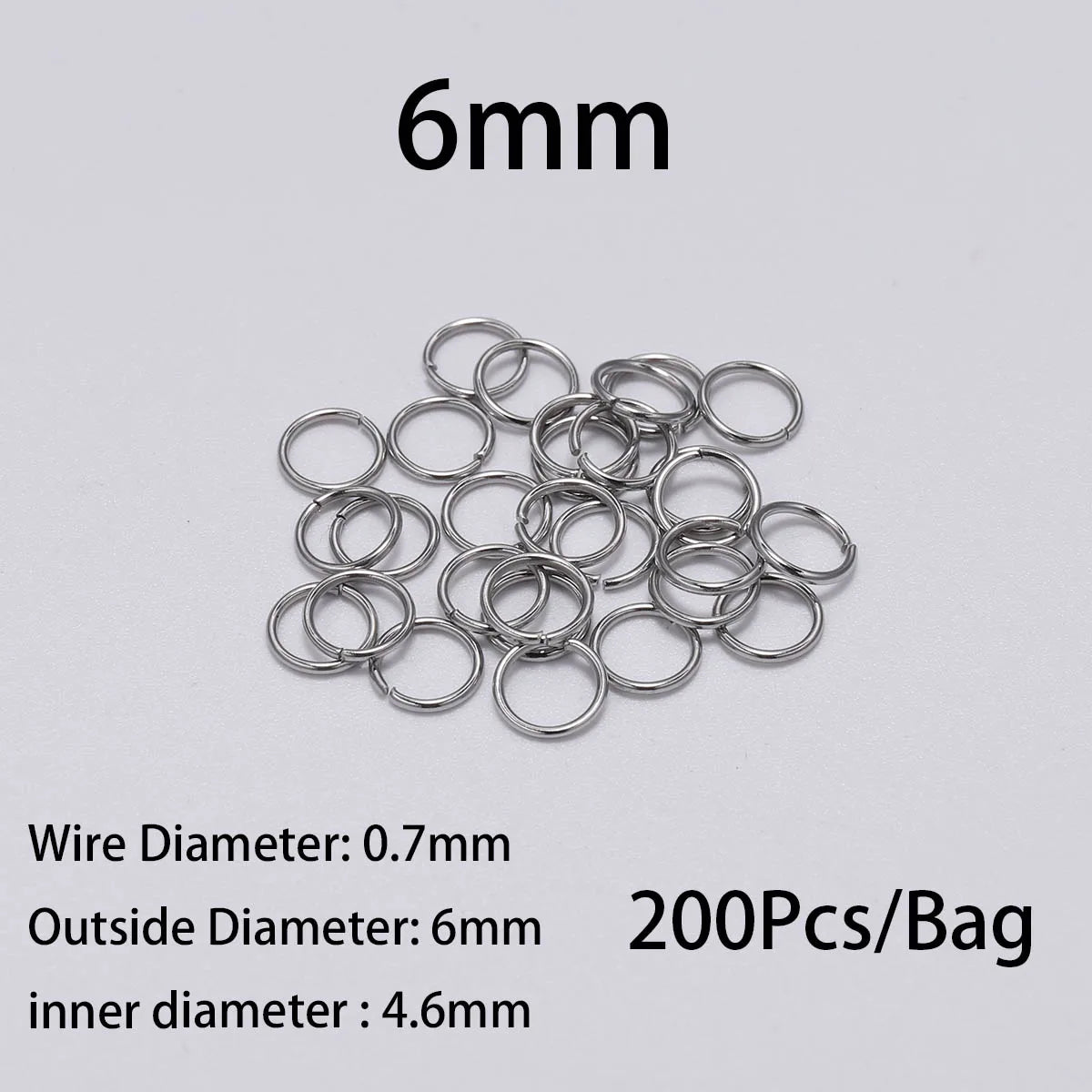 Stainless Steel Jump Rings - 30-200Pcs Open Loops for DIY Jewelry Making