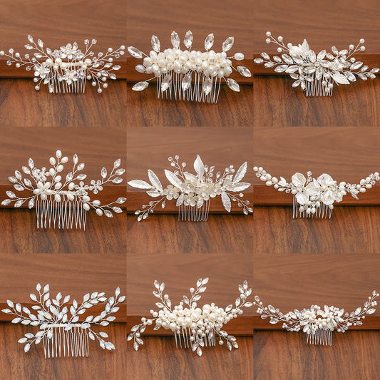 Silver Pearl Rhinestone Bridal Hair Combs - Top-Rated Wedding Hair Accessories for Women