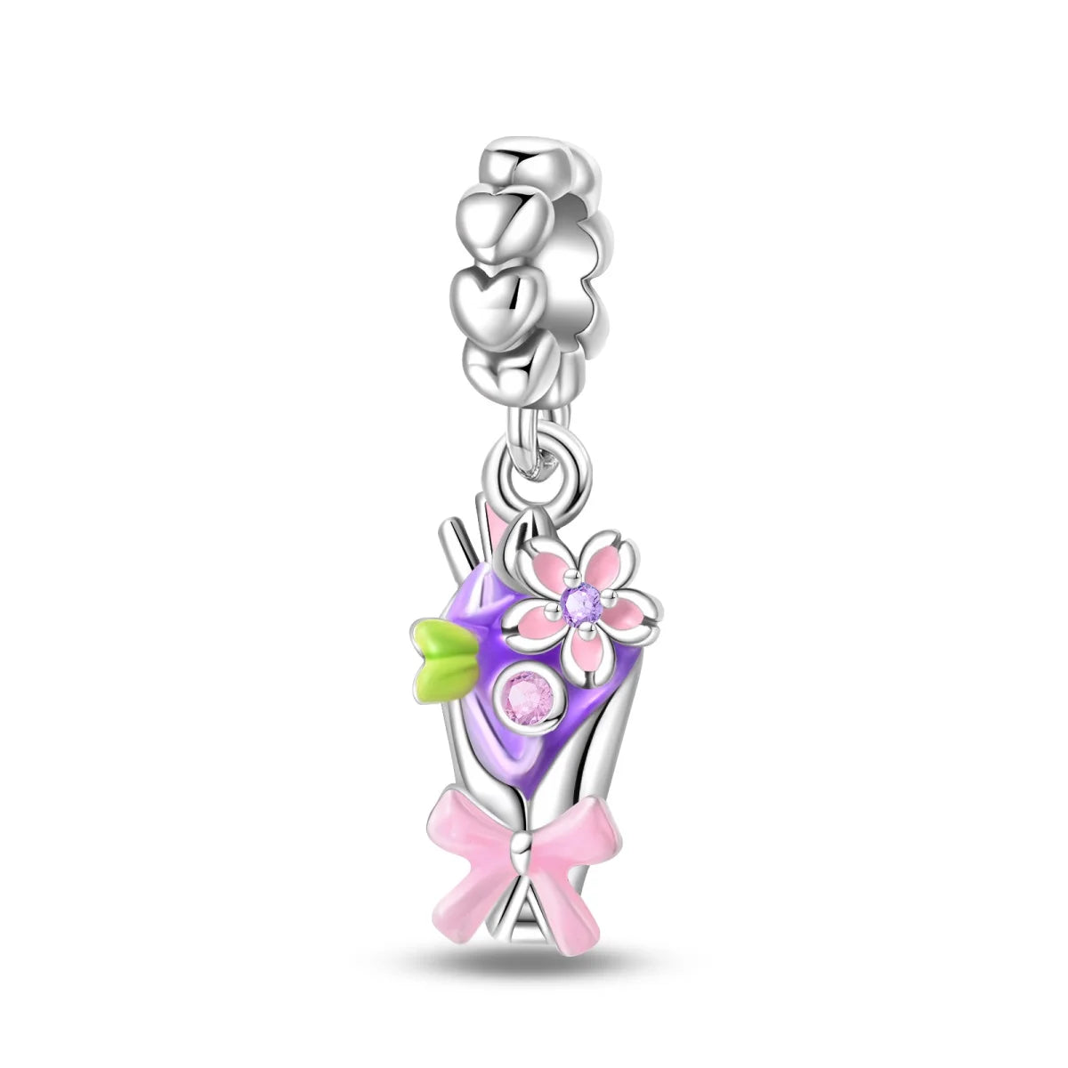 Romantic Pink 925 Silver Charm Bead - Top-Rated DIY Jewelry for 3mm Bracelets