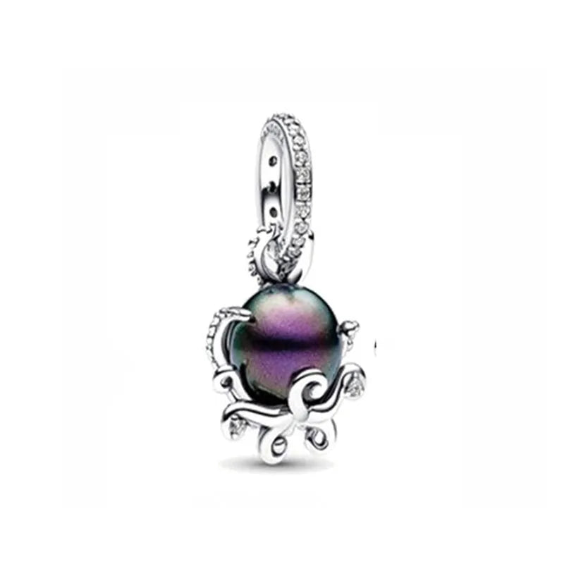 Snowflake Family Cat Mom Dangle Pendant - Top-Rated 925 Sterling Silver Jewelry for Bracelets