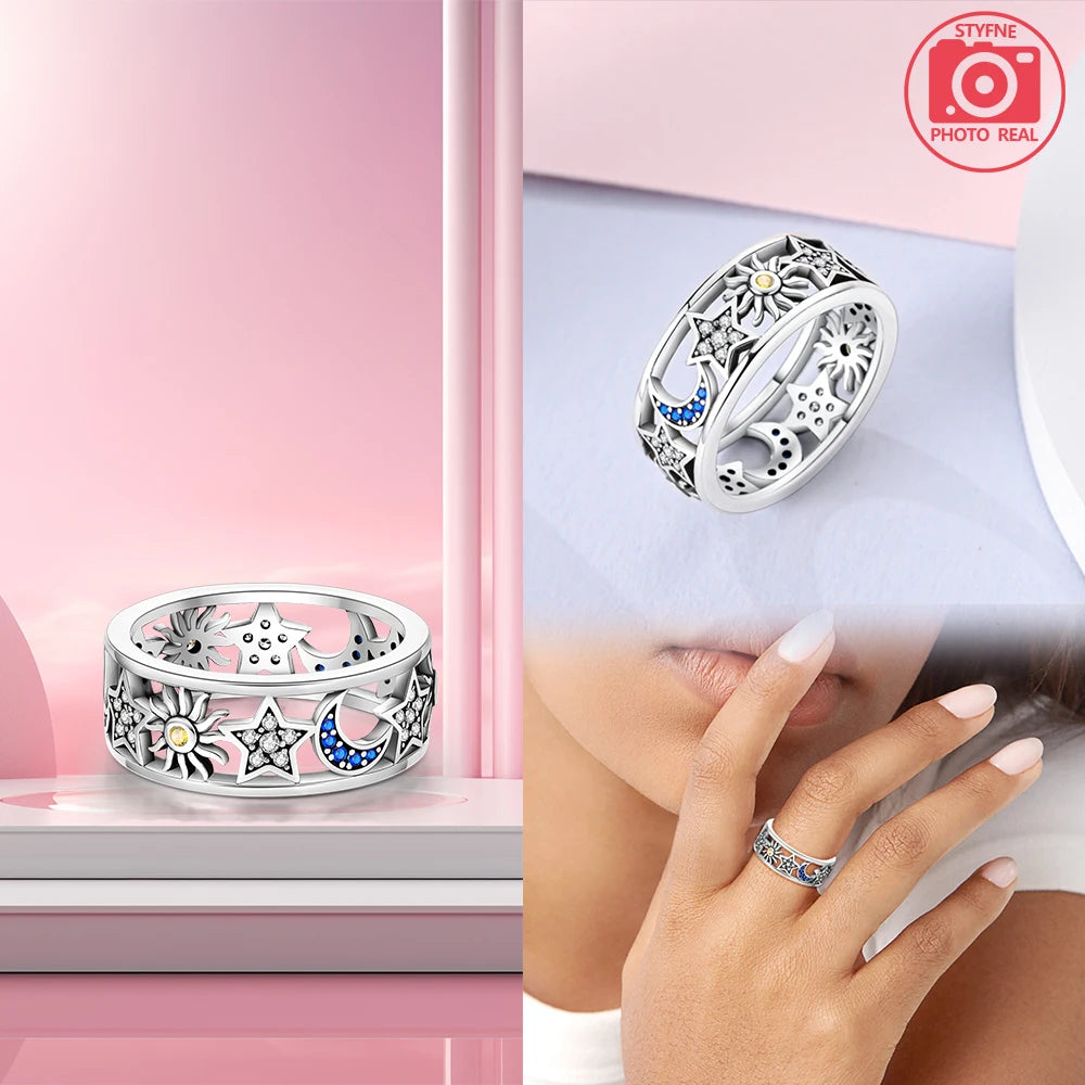 Elegant Sunflower 925 Sterling Silver Ring for Women - Perfect Gift for Special Occasions
